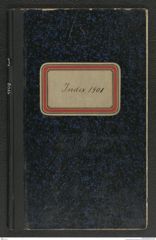 k.k. naturhistorisches Hofmuseum, Index Intendanzakten 1908, Seite 1